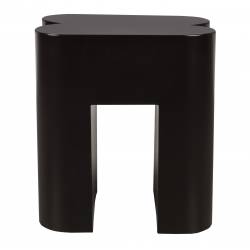 Tabouret Shape Zuiver Pouf Design en Métal Marron Noir Guéridon Géométrique Sellette 40x40x45cm