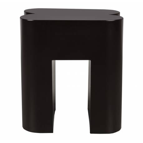 Tabouret Shape Zuiver Pouf Design en Métal Marron Noir Guéridon Géométrique Sellette 40x40x45cm