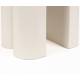 Tabouret Shape Zuiver Pouf Design en Métal Beige Guéridon Géométrique Sellette 40x40x45cm