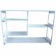 Console Dallas Athezza Bibliothèque En Acier Blanc Meuble de Rangement 4 Plateaux 30x85x120cm
