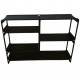 Console Dallas Athezza Bibliothèque En Acier Noir Meuble de Rangement 4 Plateaux 30x85x120cm