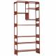 Etagère Dallas Athezza Bibliothèque En Acier Bordeaux Meuble de Rangement 7 Plateaux 30x82x180cm