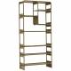 Etagère Dallas Athezza Bibliothèque En Acier Kaki Meuble de Rangement 7 Plateaux 30x82x180cm