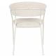 Lot de 2 Fauteuils Zeri Woody Sièges de Table en Acier Blanc et Tissu Beige 51,5x59,5x79cm