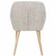Lot de Deux Chaises Loua Woody Duo d'Assises en Bois Contreplaqué et Tissu Chiné Marron Fauteuils de Table 59x59x82,5cm