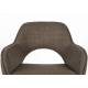 Lot de Fauteuils Toye Woody Duo de Chaises en Acier Gris et Tissu Marron Sièges de Table 61x68x85cm