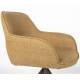 Lot de Fauteuils Toye Woody Duo de Chaises en Acier Gris et Tissu Ocre Sièges de Table 61x68x85cm