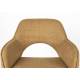 Lot de Fauteuils Toye Woody Duo de Chaises en Acier Gris et Tissu Ocre Sièges de Table 61x68x85cm