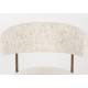 Lot de Deux Chaises Claes Woody Duo d'Assises en Acier et Tissu Blanc Chiné Chaises de Salle à Manger Rétro 56,5x57,5x78,5cm