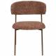 Lot Deux Chaises Claes Woody Duo d'Assises en Acier et Tissu Terracotta Chiné Chaises de Salle à Manger Rétro 56,5x57,5x78,5cm
