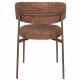 Lot Deux Chaises Claes Woody Duo d'Assises en Acier et Tissu Terracotta Chiné Chaises de Salle à Manger Rétro 56,5x57,5x78,5cm