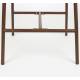 Lot de Deux Chaises de Bar Claes Woody Duo d'Assises Hautes en Acier et Tissu Beige Chiné Rétro 44x51x94cm