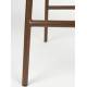 Lot de Deux Chaises de Bar Claes Woody Duo d'Assises Hautes en Acier et Tissu Blanc Chiné Rétro 44x51x94cm