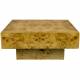 Table Basse Quinn Dutchbone Naturelle Table de Salon en Eucalyptus et Ronce de Noyer Design Seventies 39x90x90cm