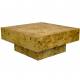 Table Basse Quinn Dutchbone Naturelle Table de Salon en Eucalyptus et Ronce de Noyer Design Seventies 39x90x90cm