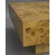 Table Basse Quinn Dutchbone Naturelle Table de Salon en Eucalyptus et Ronce de Noyer Design Seventies 39x90x90cm