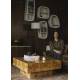 Table Basse Quinn Dutchbone Naturelle Table de Salon en Eucalyptus et Ronce de Noyer Design Seventies 39x90x90cm
