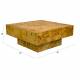 Table Basse Quinn Dutchbone Naturelle Table de Salon en Eucalyptus et Ronce de Noyer Design Seventies 39x90x90cm