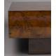 Table Basse Quinn Dutchbone Foncée Table de Salon en Eucalyptus et Ronce de Noyer Design Seventies 39x90x90cm