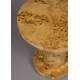 Guéridon Quinn Dutchbone Naturel Sellette Ronde en Eucalyptus et Ronce de Noyer Design Seventies 46x46x51cm