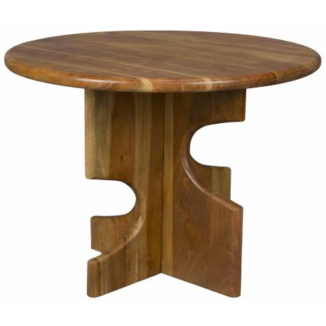 Table Basse Morgan Dutchbone Table de Salon en Acacia Massif Sellette Ronde Guéridon 45x60x60cm