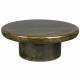 Table Basse Mush Dutchbone Table de Salon Ronde en Manguier Finition Vert Olive Brillante Sellette Rétro 35x60x60cm