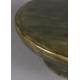 Table Basse Mush Dutchbone Table de Salon Ronde en Manguier Finition Vert Olive Brillante Sellette Rétro 35x60x60cm