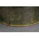 Table Basse Mush Dutchbone Table de Salon Ronde en Manguier Finition Vert Olive Brillante Sellette Rétro 35x60x60cm