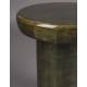 Guéridon S Mush Dutchbone Sellette Ronde en Manguier Finition Vert Olive Brillante Mobilier d'Appoint 35x35x45cm