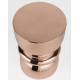 Table d'Appoint Kinga Woody Bout de Canapé en Acier Bronze Sellette Esprit Design Finition Brillante 29,5x29,5x48cm