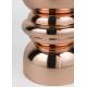 Table d'Appoint Kinga Woody Bout de Canapé en Acier Bronze Sellette Esprit Design Finition Brillante 29,5x29,5x48cm