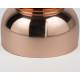 Table d'Appoint Kinga Woody Bout de Canapé en Acier Bronze Sellette Esprit Design Finition Brillante 29,5x29,5x48cm