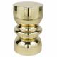 Table d'Appoint Kinga Woody Bout de Canapé en Acier Or Sellette Esprit Design Finition Brillante 29,5x29,5x48cm