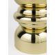 Table d'Appoint Kinga Woody Bout de Canapé en Acier Or Sellette Esprit Design Finition Brillante 29,5x29,5x48cm