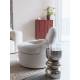 Table d'Appoint Kinga Woody Bout de Canapé en Acier Argent Sellette Esprit Design Finition Brillante 29,5x29,5x48cm