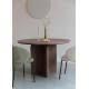 Table de Repas Laurent Woody Table de Salle à Manger Ronde Piètement Central Finition Noyer 75x120x120cm