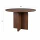 Table de Repas Laurent Woody Table de Salle à Manger Ronde Piètement Central Finition Noyer 75x120x120cm