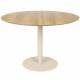 Table de Repas Ronde Steven Woody Beige Table à Manger en Acier et Bois 74x110x110cm