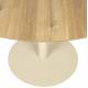 Table de Repas Ronde Steven Woody Beige Table à Manger en Acier et Bois 74x110x110cm