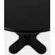 Table de Bistrot Ronde Sanjay Outdoor Woody Table à Manger Extérieure en Acier Thermolaqué Noir 74x80x80cm