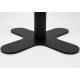 Table de Bistrot Ronde Sanjay Outdoor Woody Table à Manger Extérieure en Acier Thermolaqué Noir 74x80x80cm