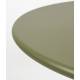 Table de Bistrot Ronde Sanjay Outdoor Woody Table à Manger Extérieure en Acier Thermolaqué Vert 74x80x80cm