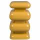 Tabouret Stubby Dutchbone Pouf d’Intérieur en Acier Ocre Assise ou Table d’Appoint Seventies 29x29x49cm