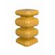 Tabouret Stubby Dutchbone Pouf d’Intérieur en Acier Ocre Assise ou Table d’Appoint Seventies 29x29x49cm