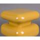Tabouret Stubby Dutchbone Pouf d’Intérieur en Acier Ocre Assise ou Table d’Appoint Seventies 29x29x49cm
