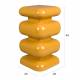 Tabouret Stubby Dutchbone Pouf d’Intérieur en Acier Ocre Assise ou Table d’Appoint Seventies 29x29x49cm