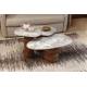 Trio Suki Dutchbone Lot de Trois Tables Basses en Manguier et Marbre Guéridons Asymétriques