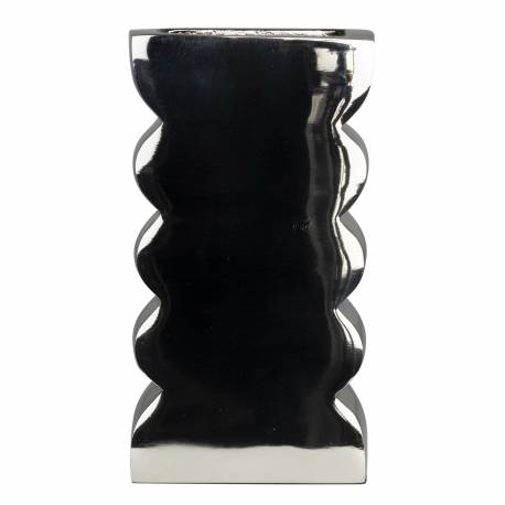 Vase Curves S Zuiver Soliflore Design Finition Chromée Décoration à Poser Originale 6x11x21cm
