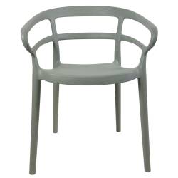 Chaise Extérieure design Assise en Polyuréthane Couleur Verte Fauteuil de Jardin Design 54x56,5x76cm