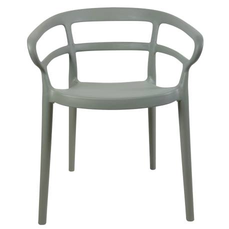 Chaise Extérieure design Assise en Polyuréthane Couleur Verte Fauteuil de Jardin Design 54x56,5x76cm